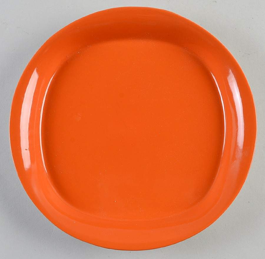 Round and Square Tangerine Salad Plate by Rachael Ray-1
