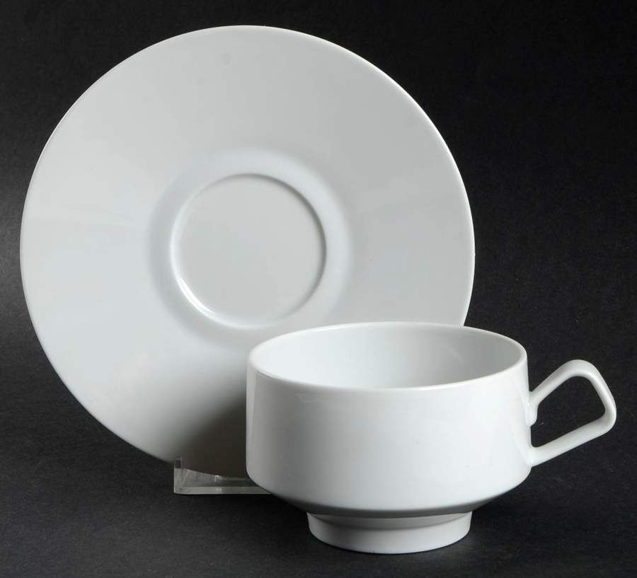 Format White Footed Cup & Saucer Set by Rosenthal - Continental-1