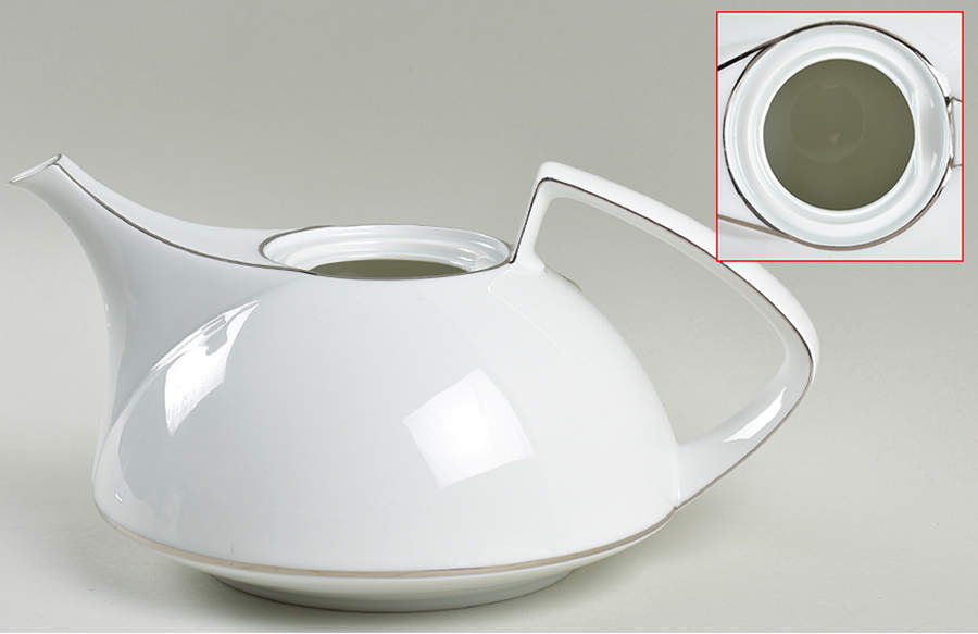 Tac 02 Platinum Teapot No Lid by Rosenthal - Continental-1