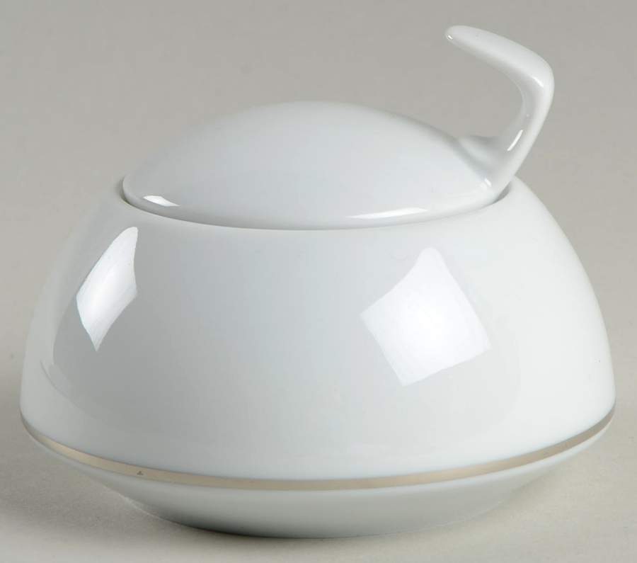 Tac 02 Platinum Sugar Bowl & Lid by Rosenthal - Continental-1