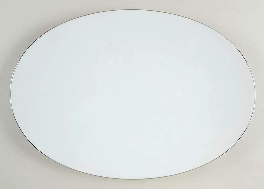 Tac 02 Platinum 13" Oval Serving Platter by Rosenthal - Continental-1