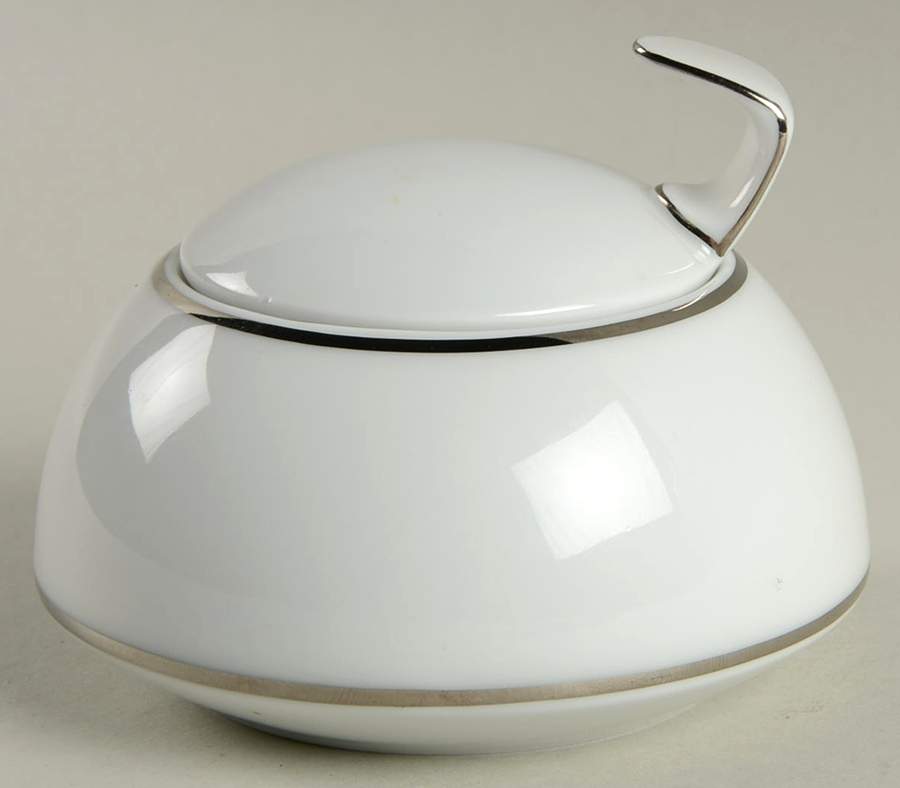 Tac 02 Platinum Sugar Bowl & Lid by Rosenthal - Continental-1