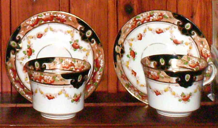 3833 Footed Cup & Saucer Set by Rosina-Queens-1