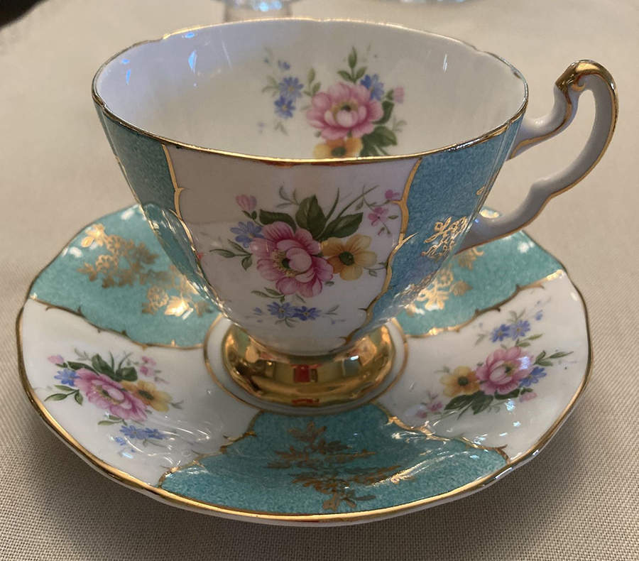 H1256 Footed Cup & Saucer Set by Ridgway (Ridgways)-1