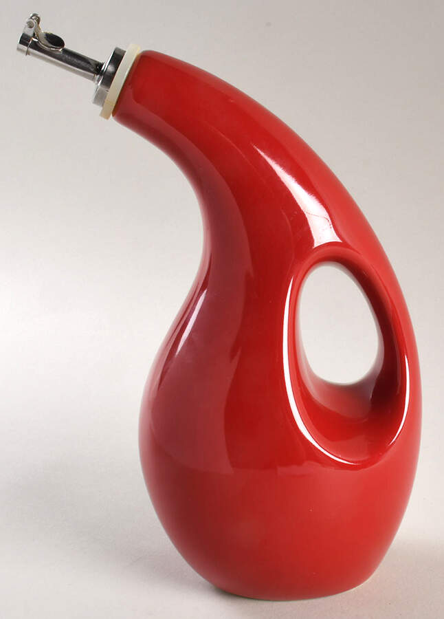 Double Ridge Red Oil Jar & Drizzle Spout by Rachael Ray-1