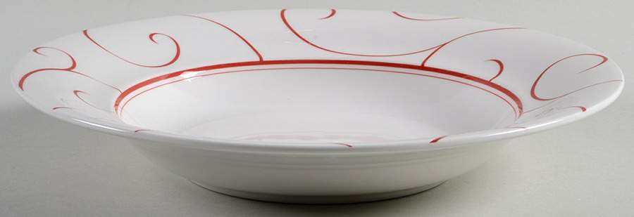 Panache Rouge Large Rim Soup Bowl by Red Vanilla-1