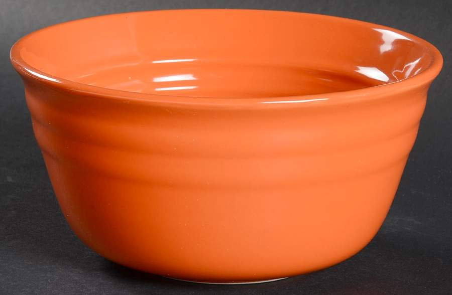 Double Ridge Tangerine Orange Coupe Cereal Bowl by Rachael Ray-1