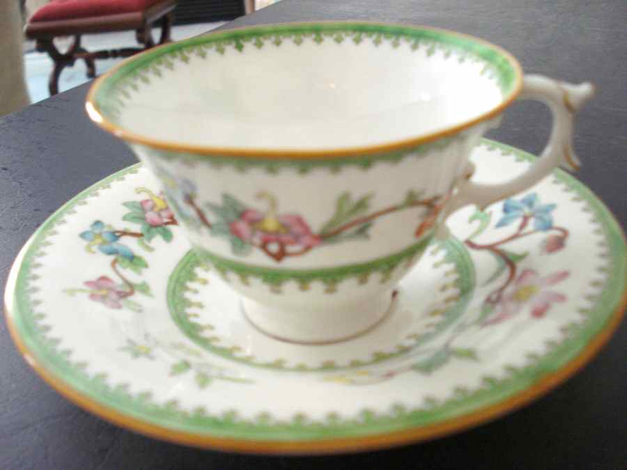 W8260 Footed Cup & Saucer Set by Royal Worcester-1