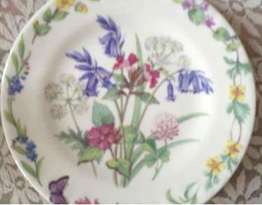 English Flora Luncheon Plate by Roy Kirkham-1
