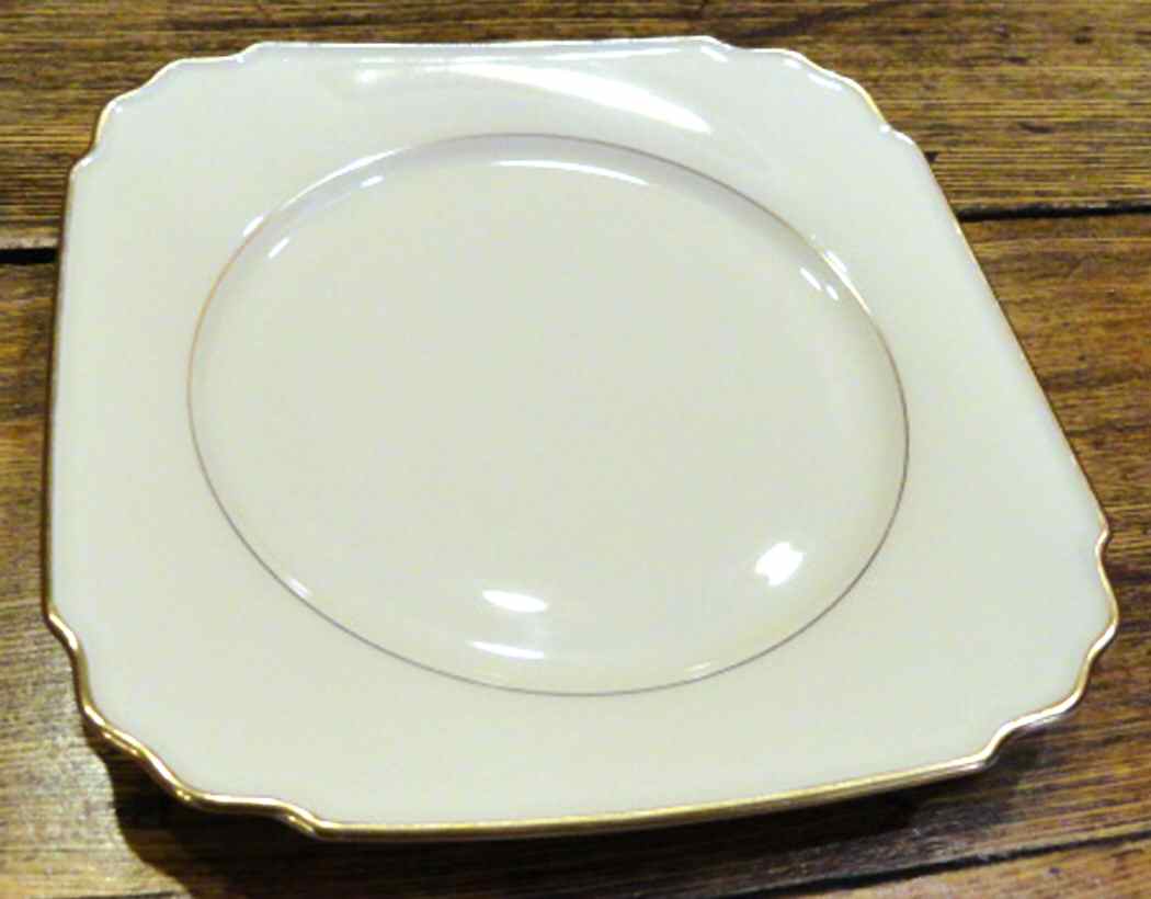 229 Square Salad Plate by Royal Ivory (Czech, Germany)-1
