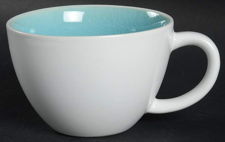 Crackle Glass Turquoise Cappuccino Mug by Roscher & Co-1