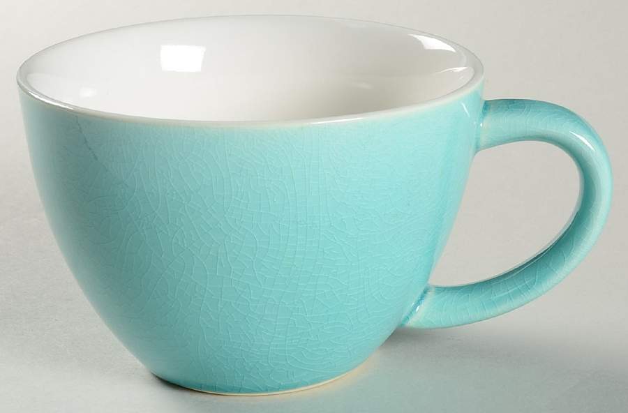 Crackle Glass Turquoise Cappuccino Mug by Roscher & Co-1