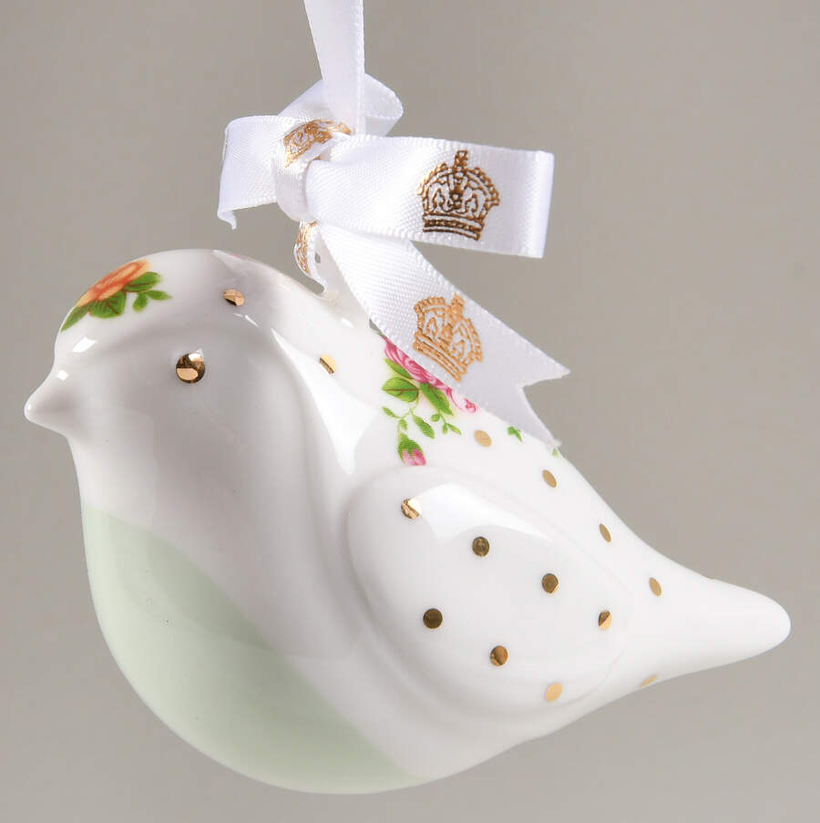 Old Country Roses (Christmas Tree) Ornament-Bird by Royal Albert-1