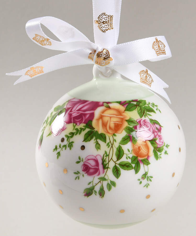 Old Country Roses (Christmas Tree) Bauble Ornament by Royal Albert-1