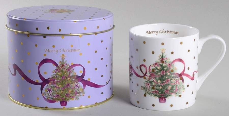 Old Country Roses (Christmas Tree) Mug in a Tin Gift Box by Royal Albert-1