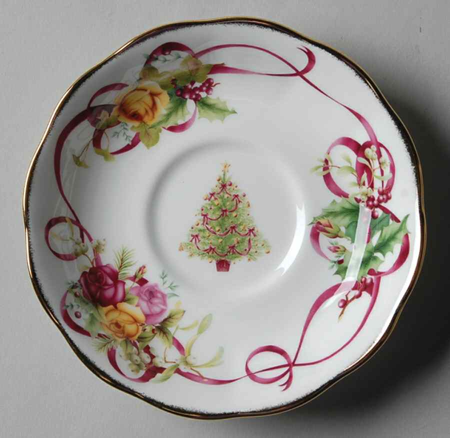 Old Country Roses (Christmas Tree) Saucer by Royal Albert-1