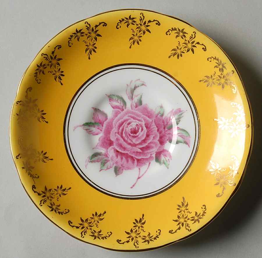 Margaret Rose Yellow Saucer by Royal Stafford-1