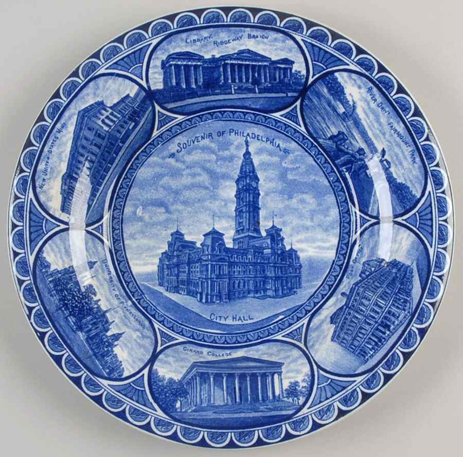 Souvenir of Philadelphia Dinner Plate by Rowland & Marsellus-1