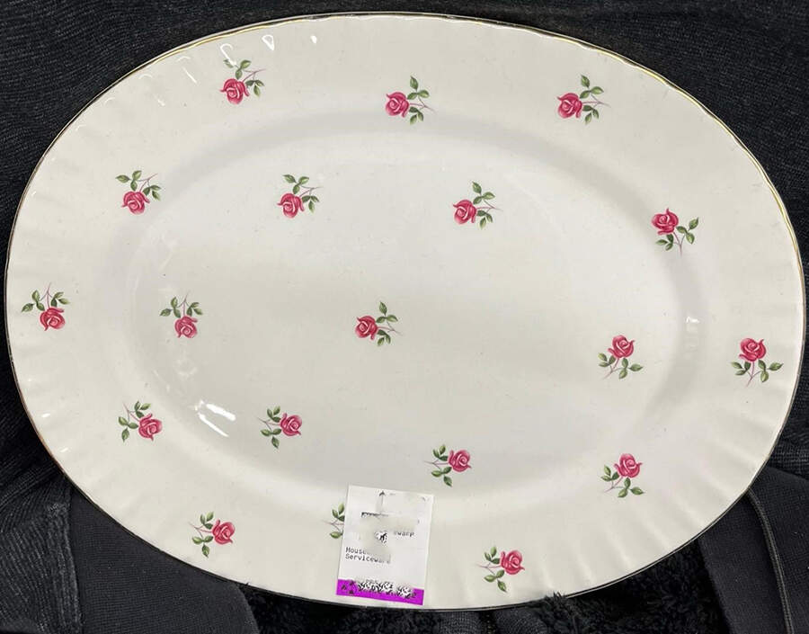RID93 12" Oval Serving Platter by Ridgway (Ridgways)-1