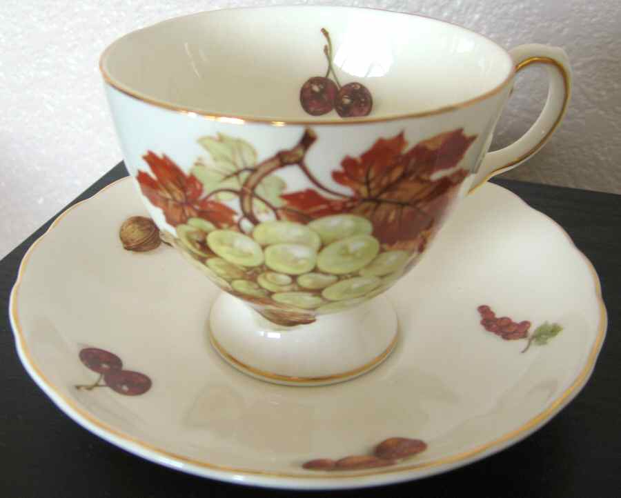 RCH50 Footed Cup & Saucer Set by Royal Chelsea-1