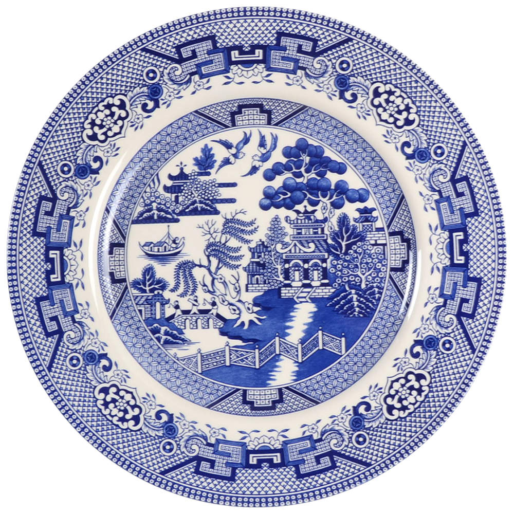 Blue Willow Dinner Plate by Royal Stafford-1