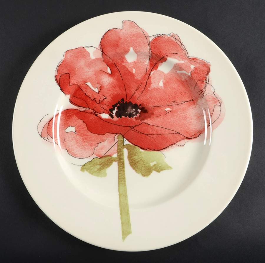 Red Poppy 12" Chop Plate (Round Platter) by Royal Stafford-1