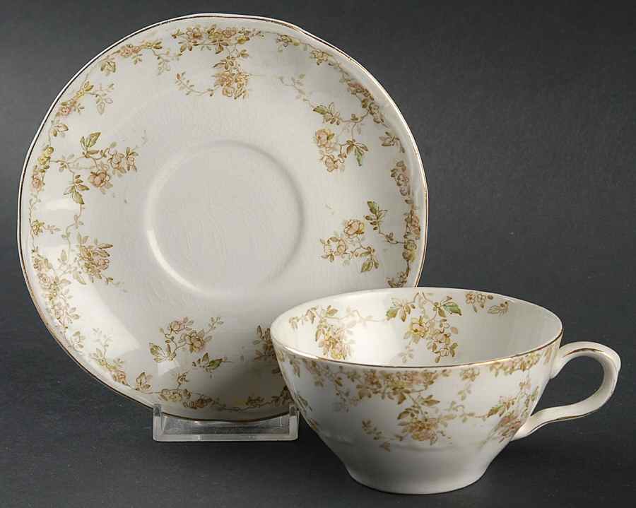 Merveille Flat Cup & Saucer Set by Ridgway (Ridgways)-1