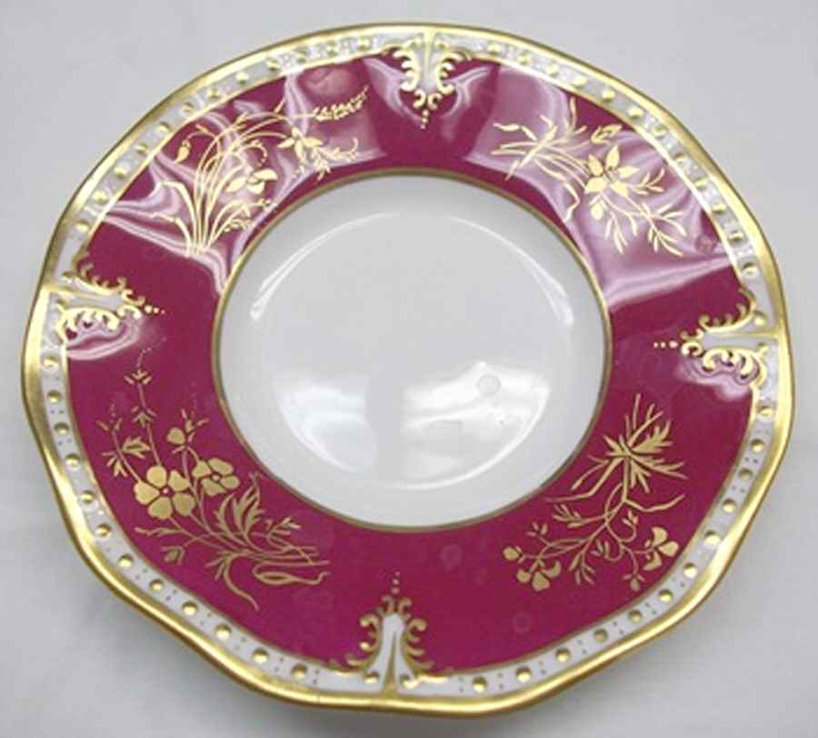 Royal Splendor Red Saucer for Demitasse Cup by Royal Crown Derby-1