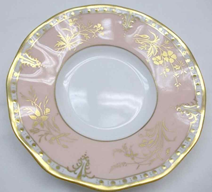 Royal Splendor Peach Saucer for Demitasse Cup by Royal Crown Derby-1
