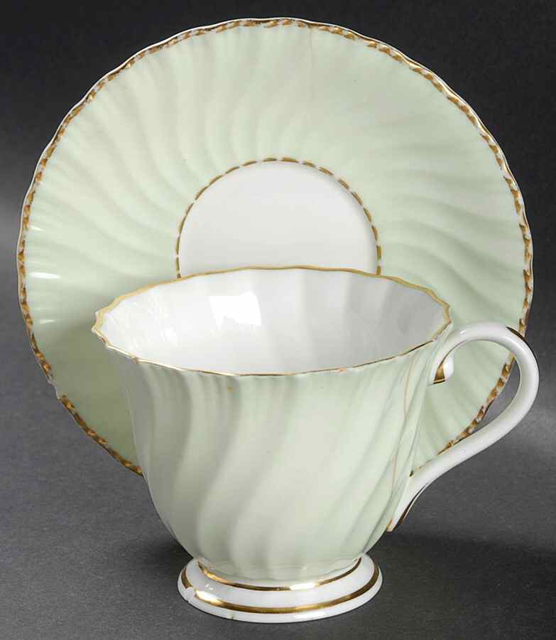 Z2557 Footed Cup & Saucer Set by Royal Worcester-1