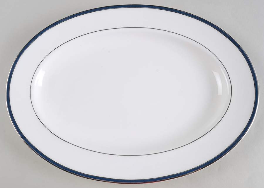 Signature Blue 14" Oval Serving Platter by Royal Doulton-1