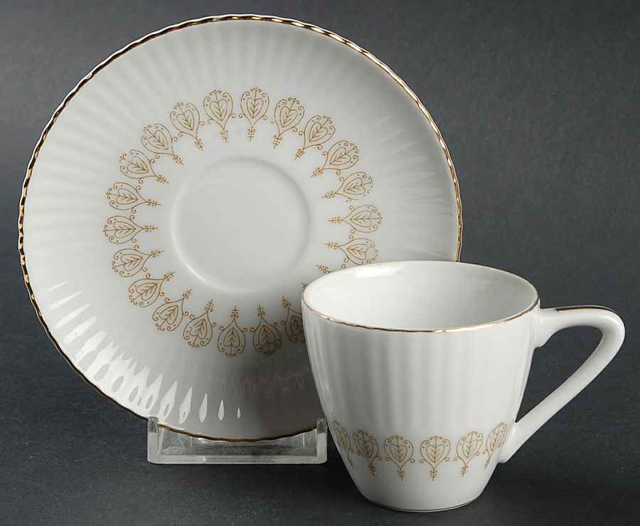 RYV4 Flat Demitasse Cup & Saucer Set by Royal (China)-1