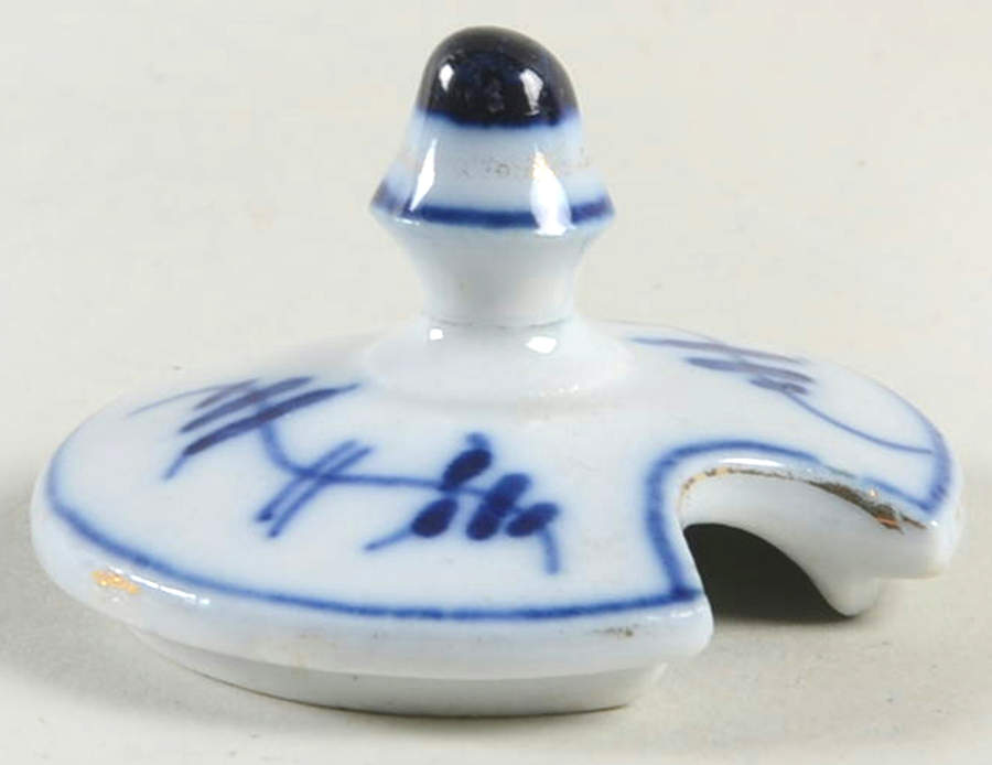 Chateau Blue Gold Trim Lid for Jam/Jelly by Royal Tettau-1