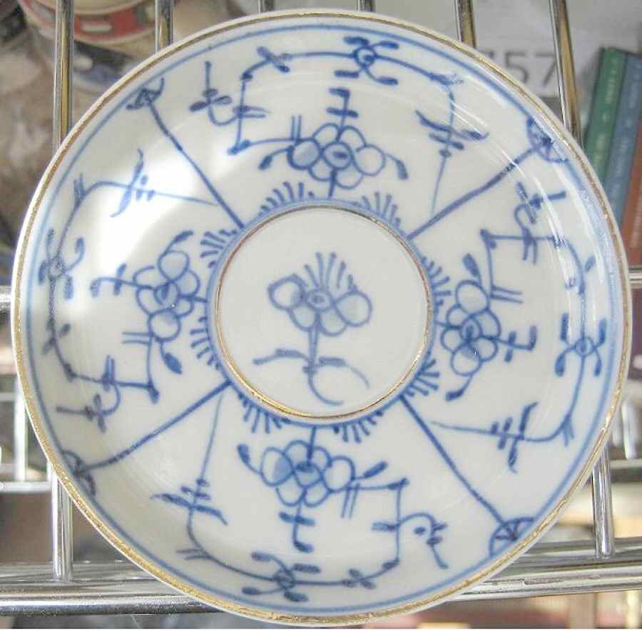 Chateau Blue Gold Trim Saucer by Royal Tettau-1