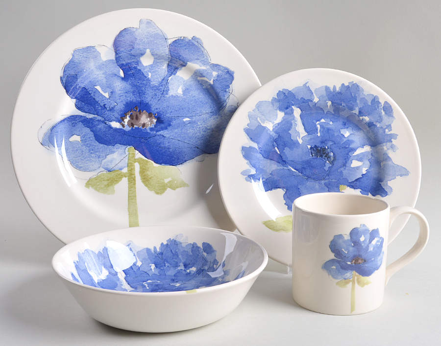 Blue Poppy 4 Piece Place Setting by Royal Stafford-1