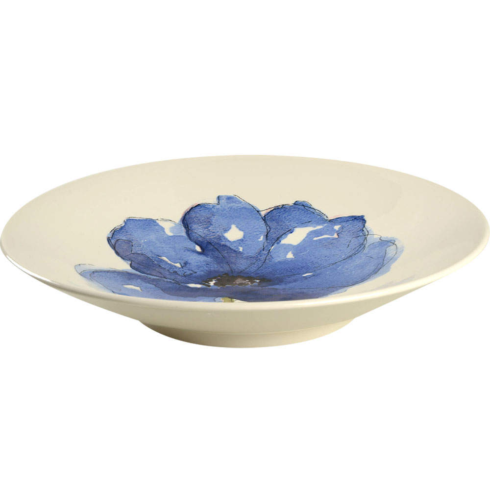 Blue Poppy 13" Shallow Round Bowl by Royal Stafford-1