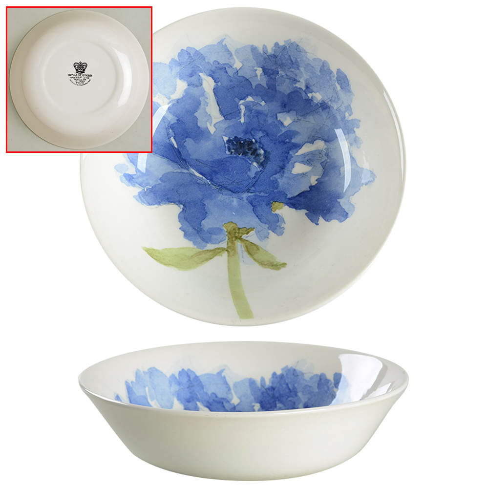 Blue Poppy Soup/Cereal Bowl by Royal Stafford-1