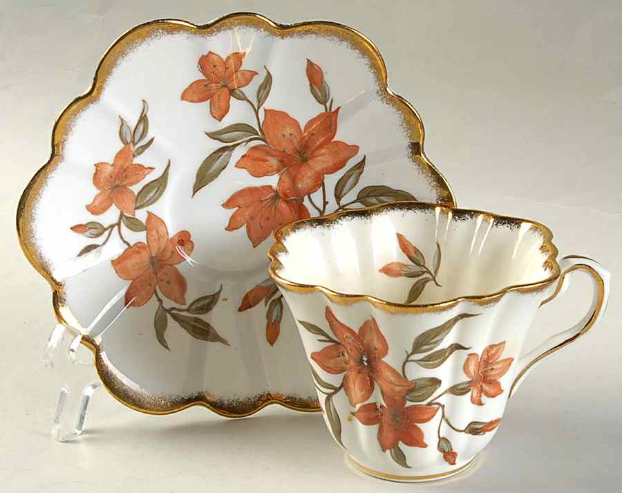 5405 Flat Cup & Saucer Set by Rosina-Queens-1