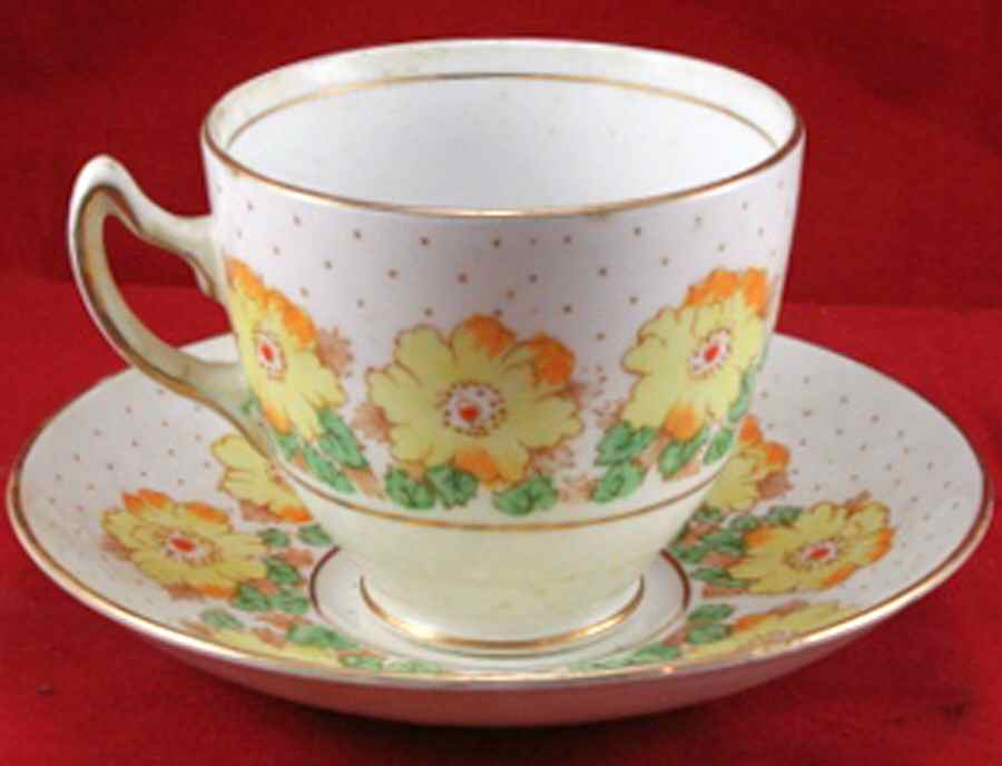 3898 Footed Cup & Saucer Set by Rosina-Queens-1