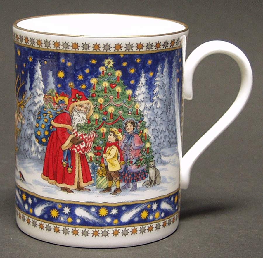 Christmas Tales Mug - Santa & The Christmas Tree - No Box by Royal Worcester-1