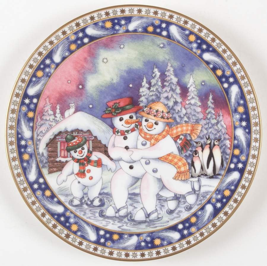 Christmas Tales Plate - Winter Waltz - Boxed by Royal Worcester-1