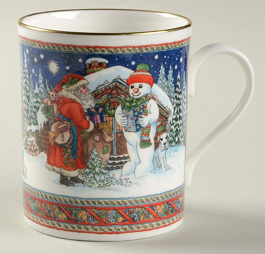 Christmas Tales Mug - Santa & The Snowman - No Box by Royal Worcester-1