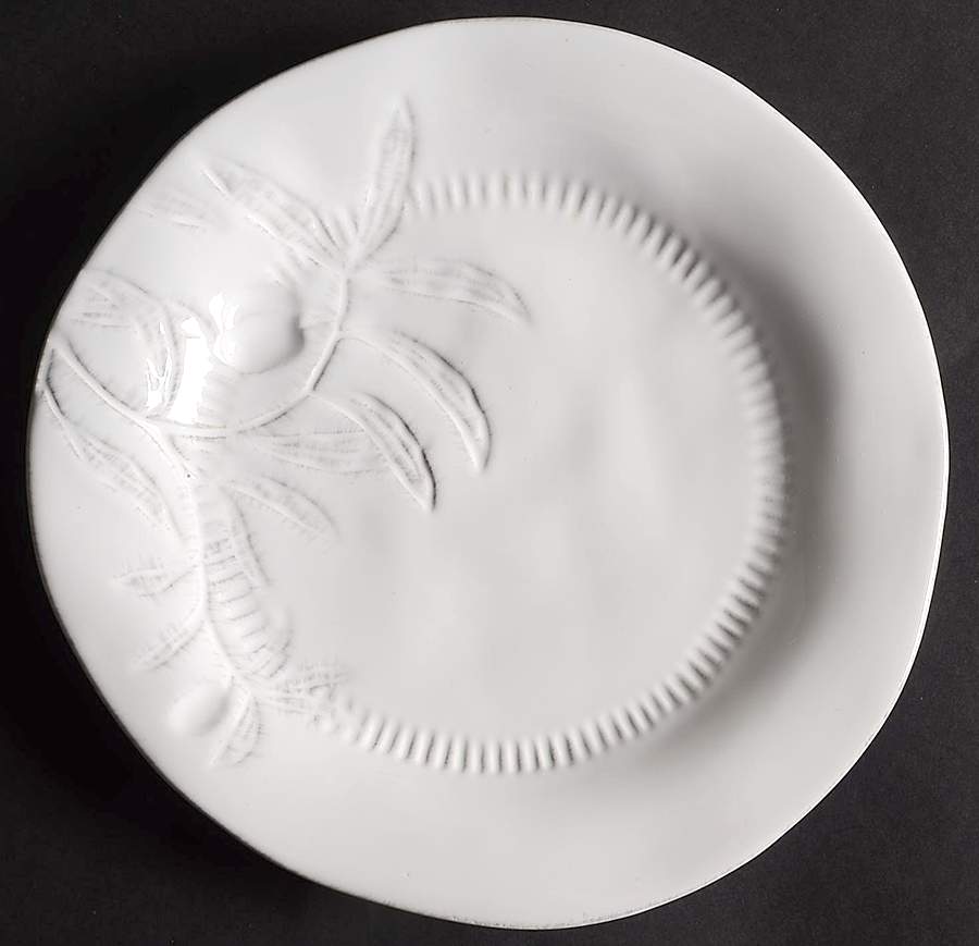Enchanted Olive White Salad Plate by Roscher & Co-1