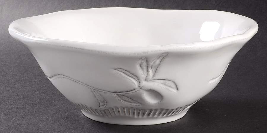 Enchanted Olive White Soup/Cereal Bowl by Roscher & Co-1