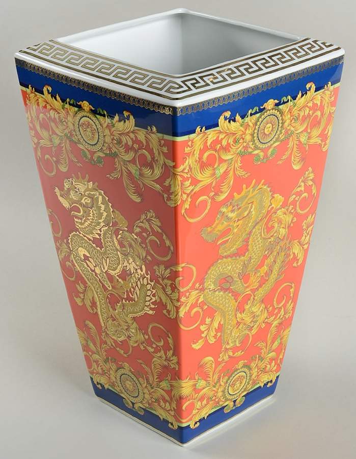 Legend of the Dragon, The 13" Square Vase by Rosenthal - Continental-1
