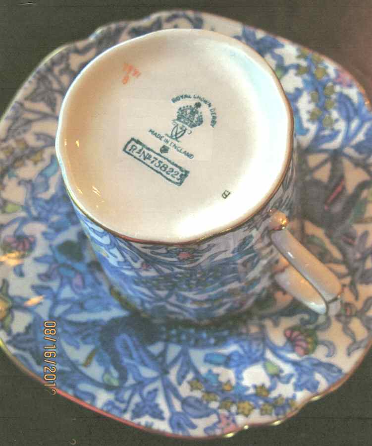 7941 Flat Demitasse Cup & Saucer Set by Royal Crown Derby-1