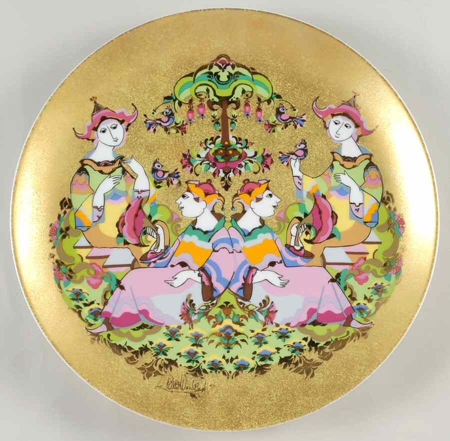 Chinese Poetry 12" Wall Plate by Rosenthal - Continental-1