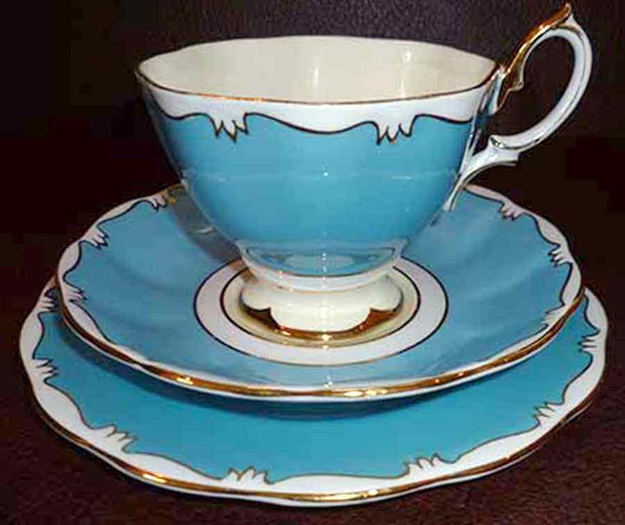 1969 Blue Footed Cup & Saucer Set by Royal Albert-1