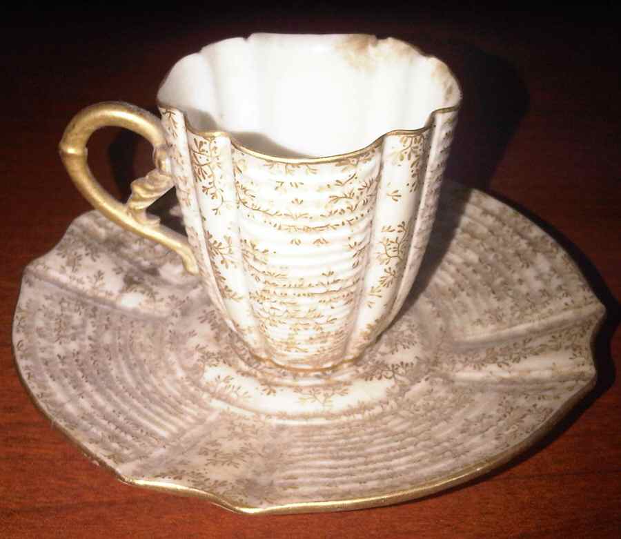 1219 Flat Cup & Saucer Set by Royal Worcester-1