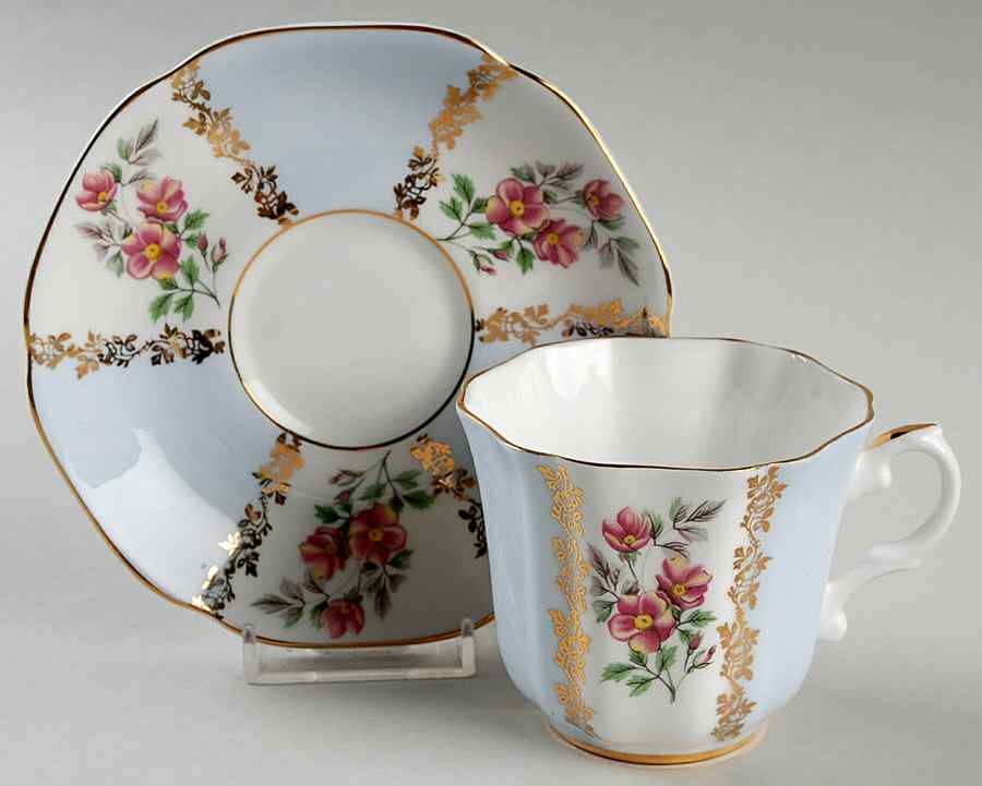 1027 Footed Cup & Saucer Set by Royal Grafton-1
